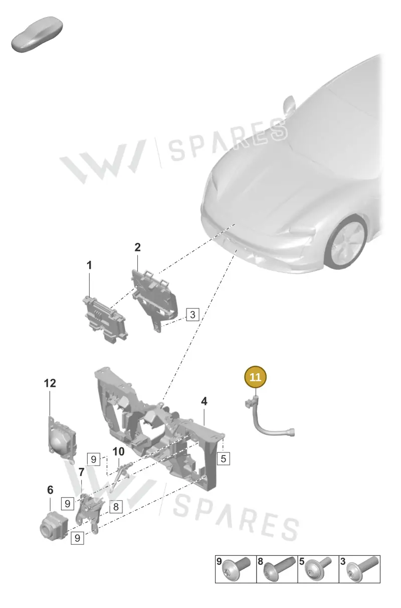 9J1955944 — Porsche Taycan Sport Turismo (2019-2024) diagram p56914000, position 11
