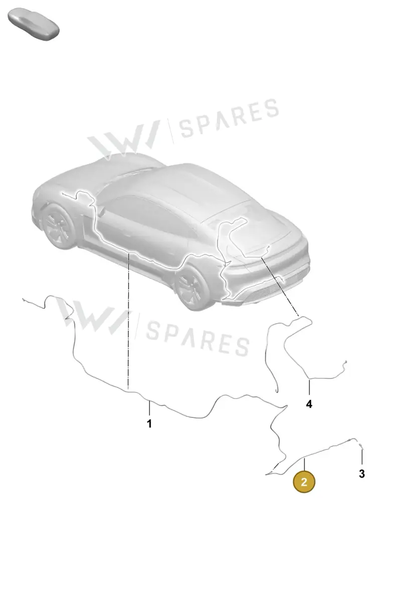 9J1955953A — Porsche Taycan Sport Turismo (2023-2025) diagram p64906400, position 2