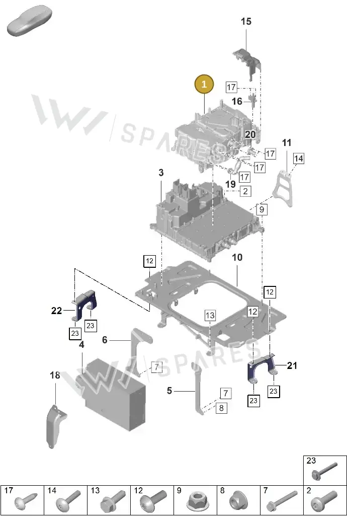9J1959663BA — Porsche Taycan Sport Turismo (2019-2024) diagram p56251300, position 1