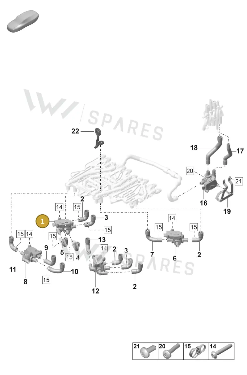 9J1963375P — Porsche Taycan Sport Turismo (2019-2024) diagram p56155015, position 1