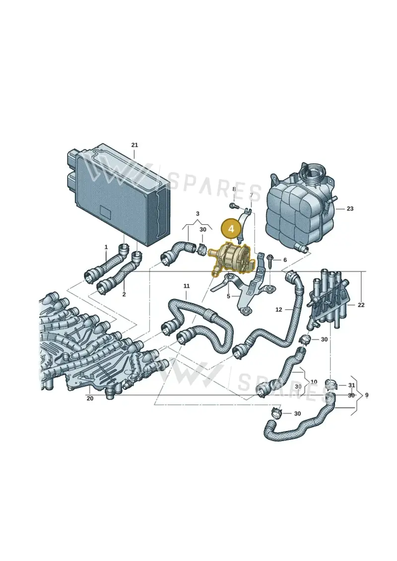 9J1965567F — Audi RS e-tron GT (2020-2025) diagram 4j1121020, position 4