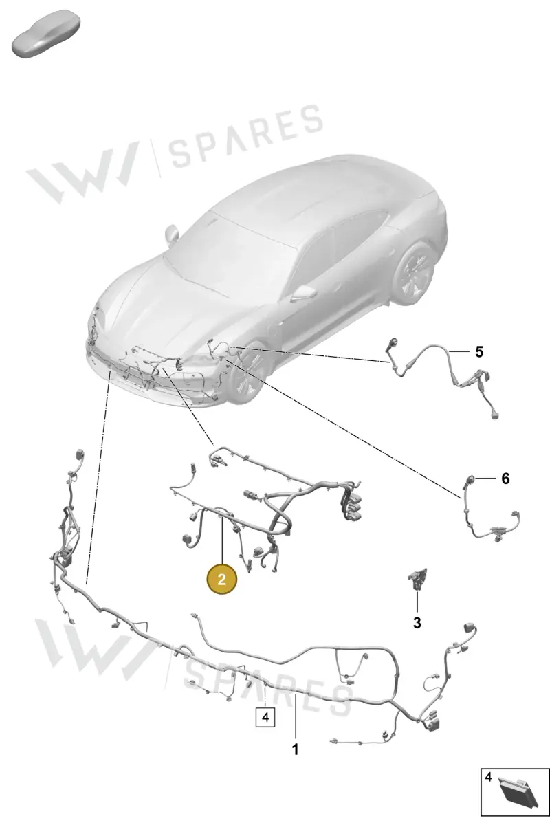 9J1971023Q — Porsche Taycan Sport Turismo (2023-2025) diagram p64903400, position 2