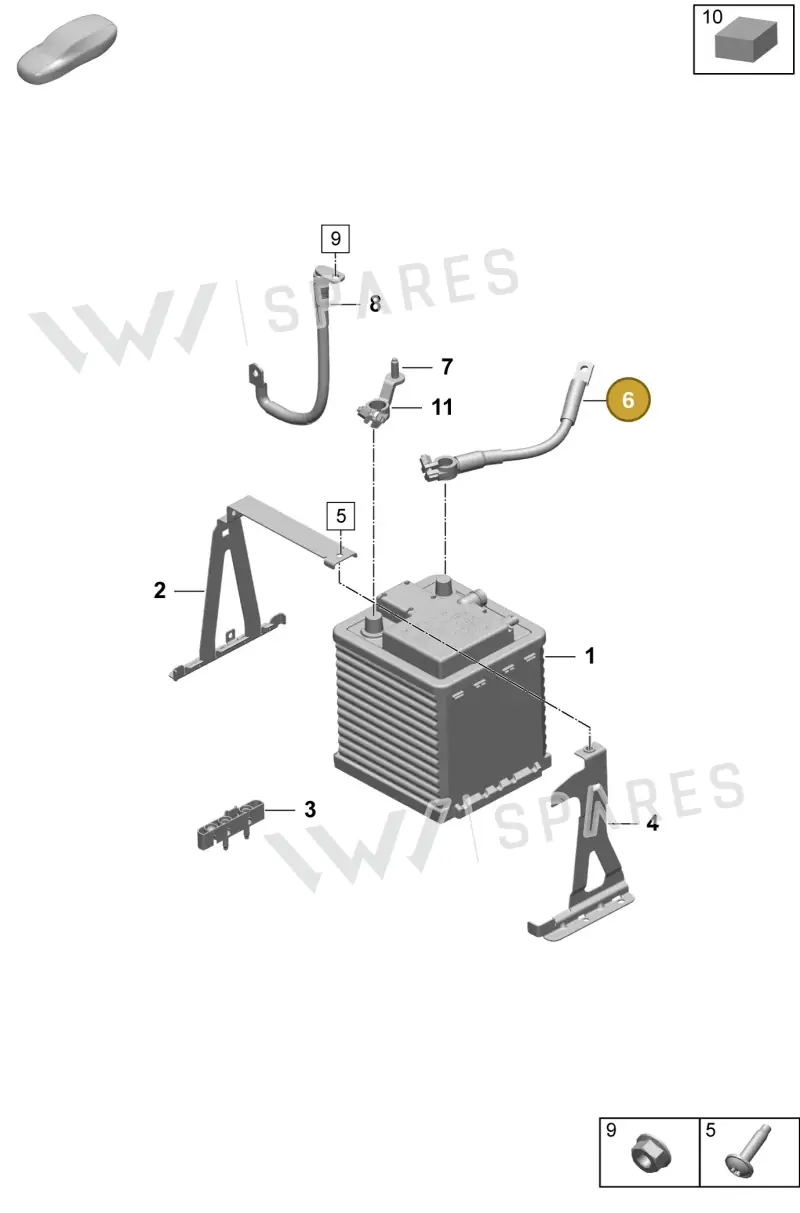 9J1971237A — Porsche Taycan Sport Turismo (2023-) diagram p64902300, position 6