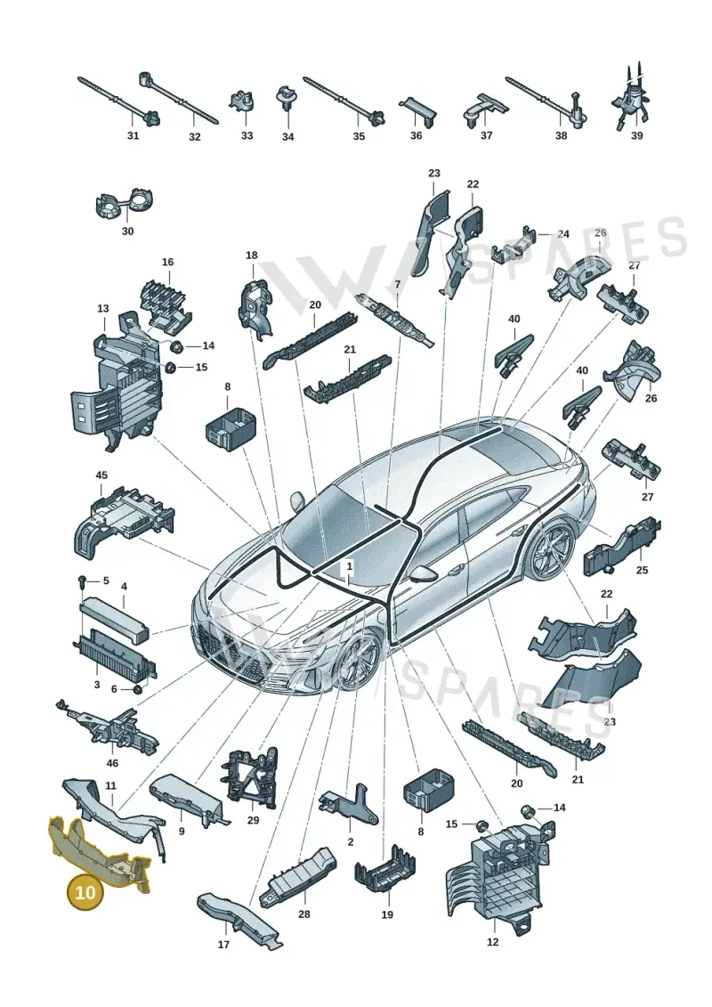 9J1971341A — Audi RS e-tron GT (2020-2025) diagram 4j1971800, position 10