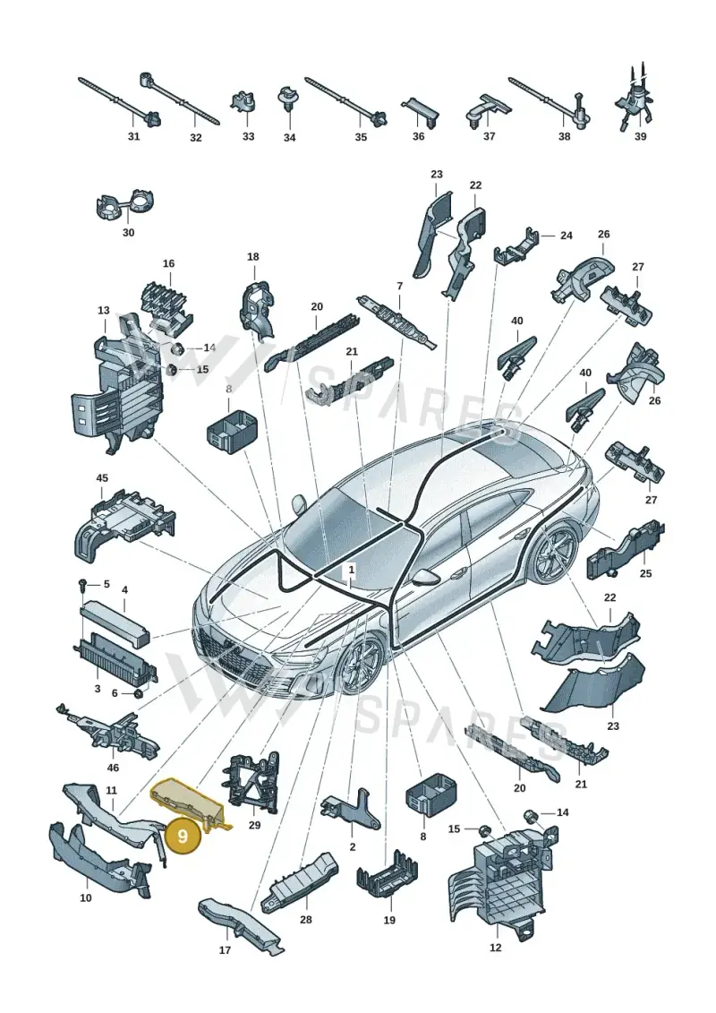 9J1971342 — Audi RS e-tron GT (2020-2025) diagram 4j1971800, position 9
