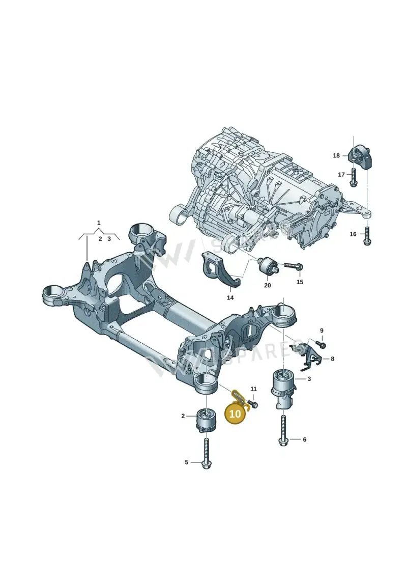 9J1971843A — Audi RS e-tron GT (2020-2025) diagram 4j1505000, position 10