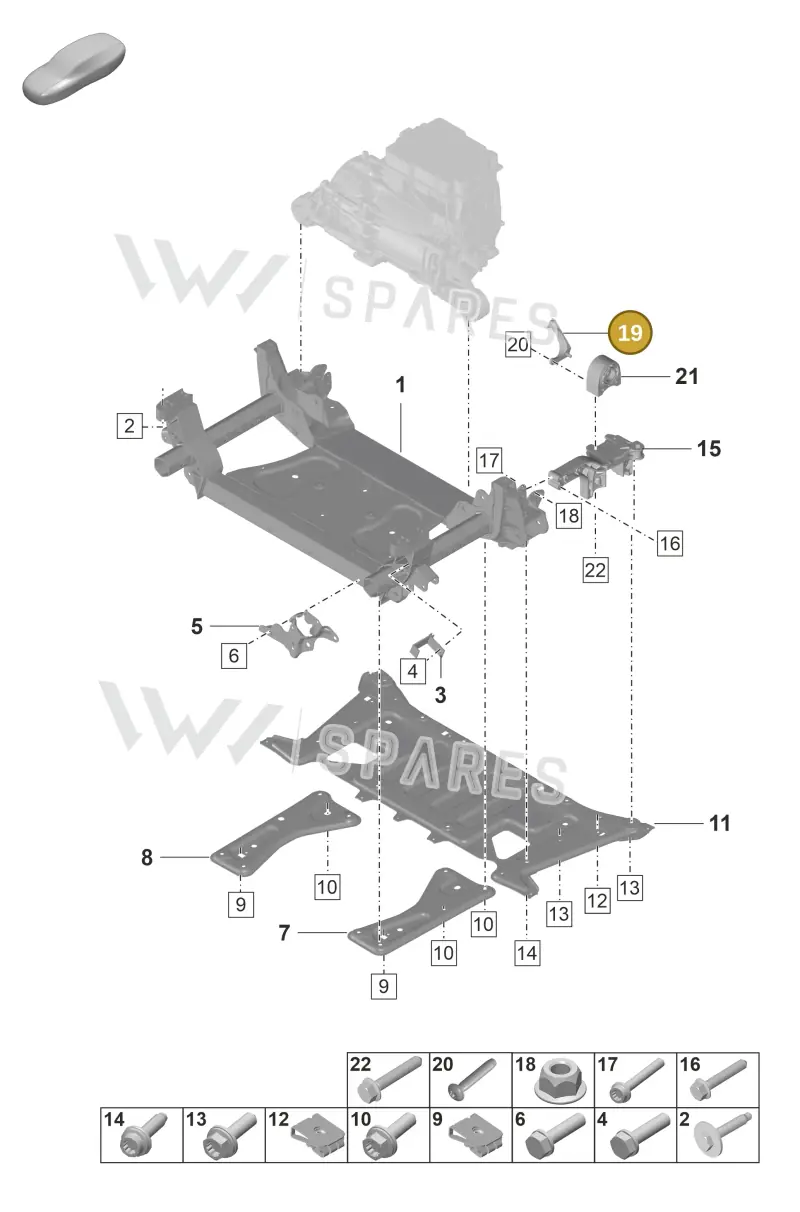 9J1971848 — Porsche Taycan Sport Turismo (2019-2024) diagram p56401000, position 19