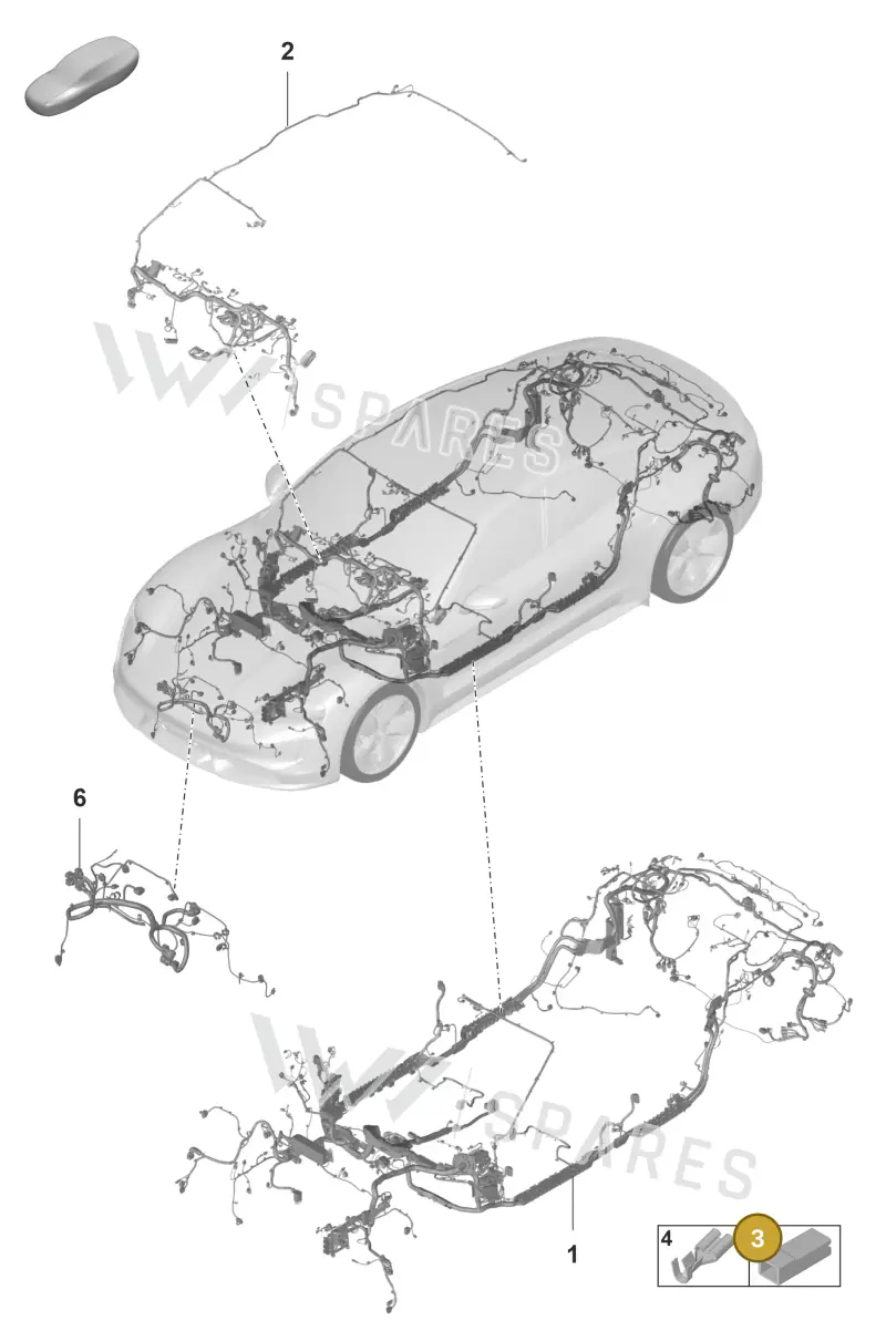 9J1972117 — Porsche Taycan Sport Turismo (2019-2024) diagram p56902110, position 3
