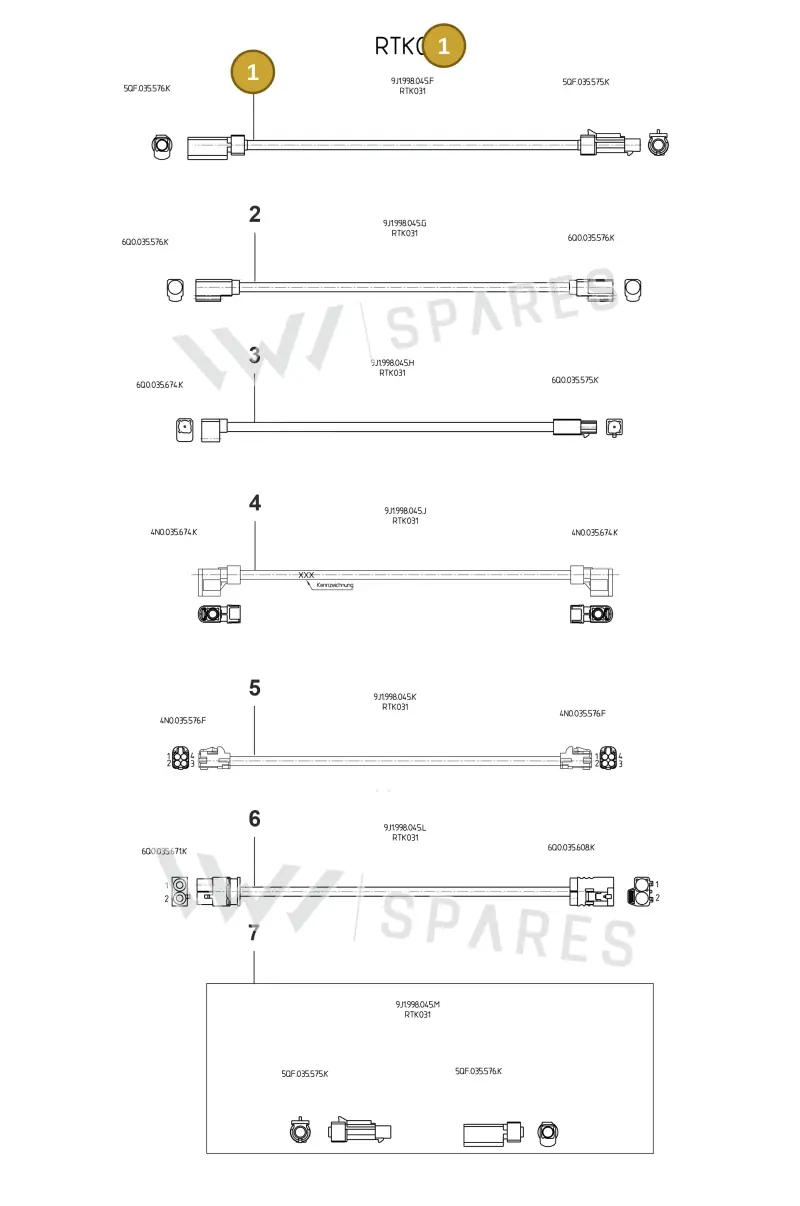 9J1998045F — Porsche Taycan Sport Turismo (2023-2025) diagram p56902310, position 1