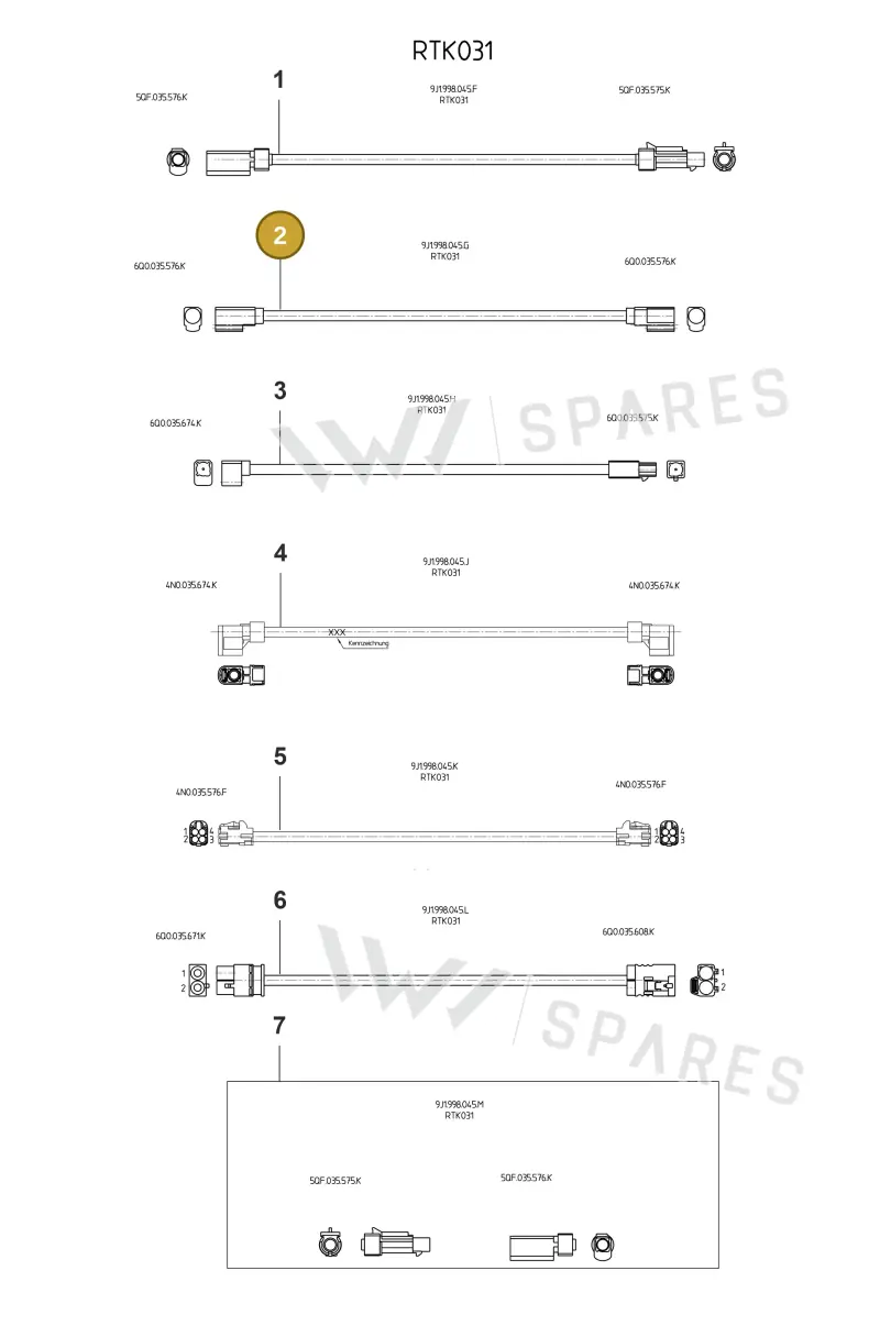 9J1998045G — Porsche Taycan Sport Turismo (2023-2025) diagram p56902310, position 2