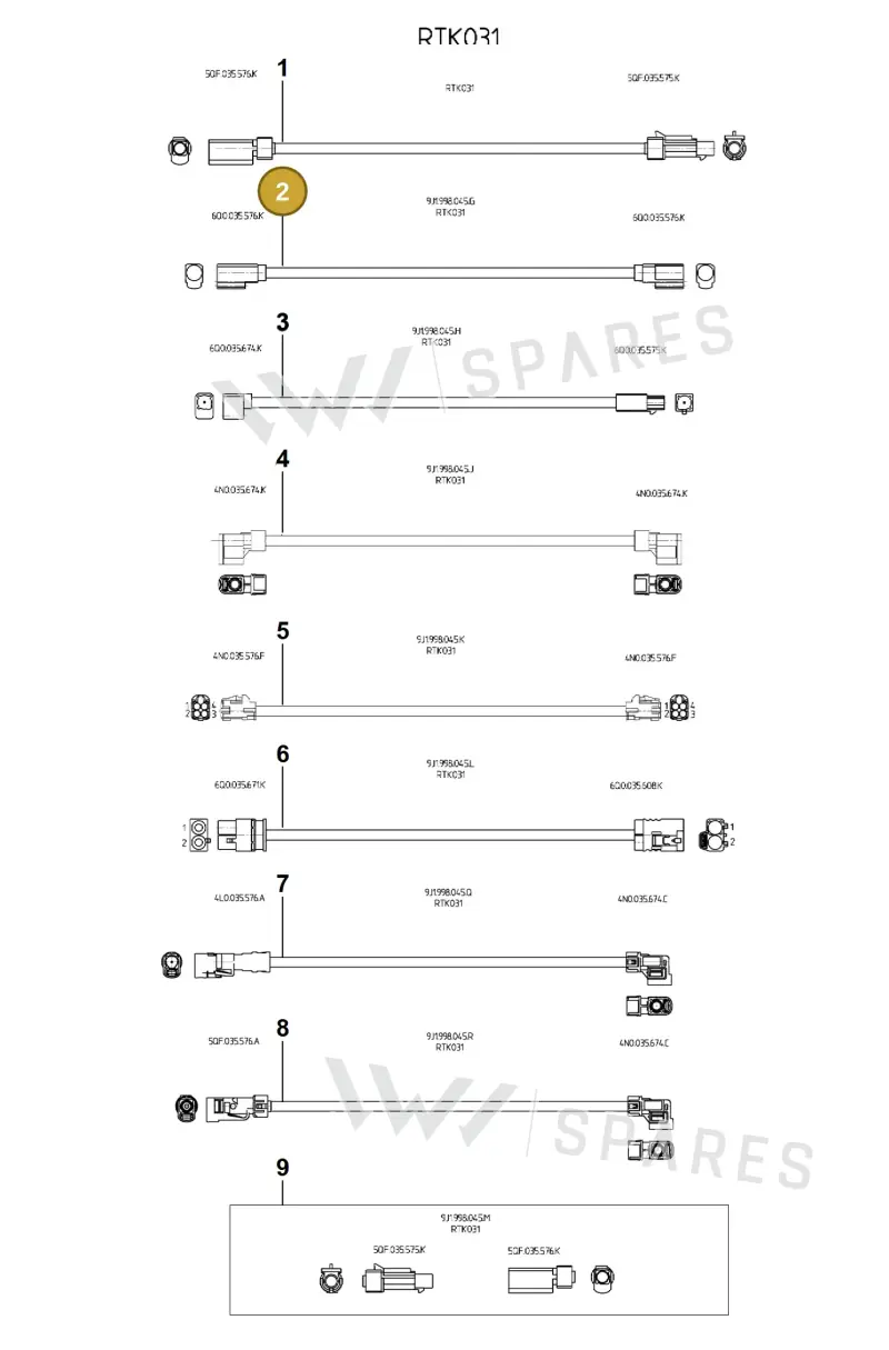 9J1998045G — Porsche Panamera (2023-2025) diagram p62912100, position 2