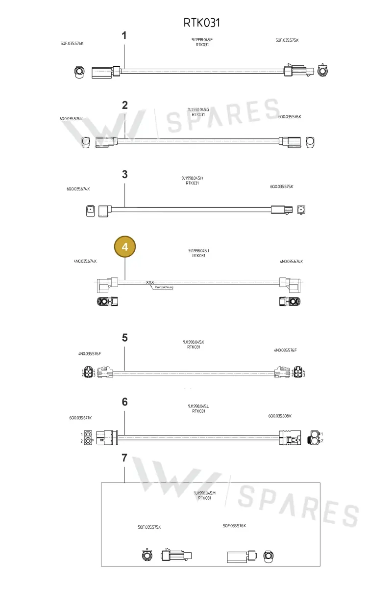 9J1998045J — Porsche Taycan Sport Turismo (2023-2025) diagram p56902310, position 4