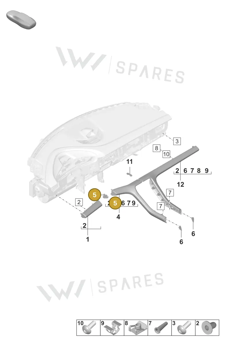 9JA8575045Q0 — Porsche Taycan Sport Turismo (2023-) diagram p56809060, position 5