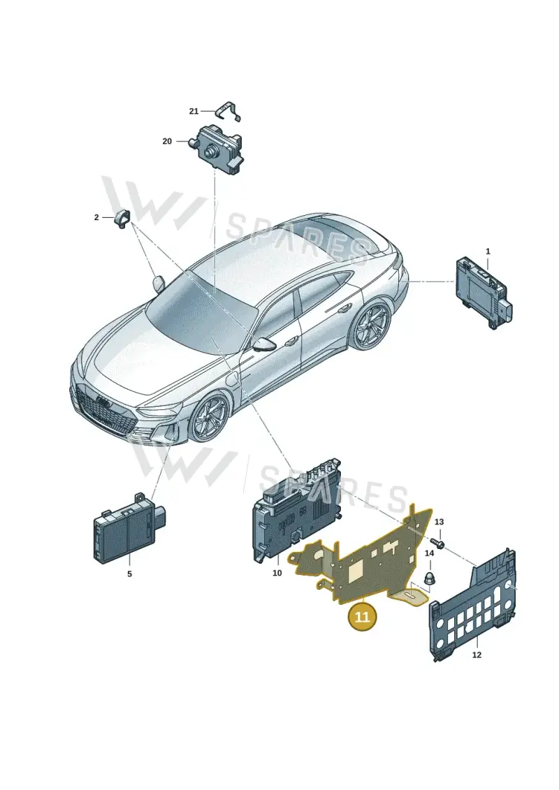 9JA907682A — Audi RS e-tron GT (2020-2025) diagram 4j1907220, position 11