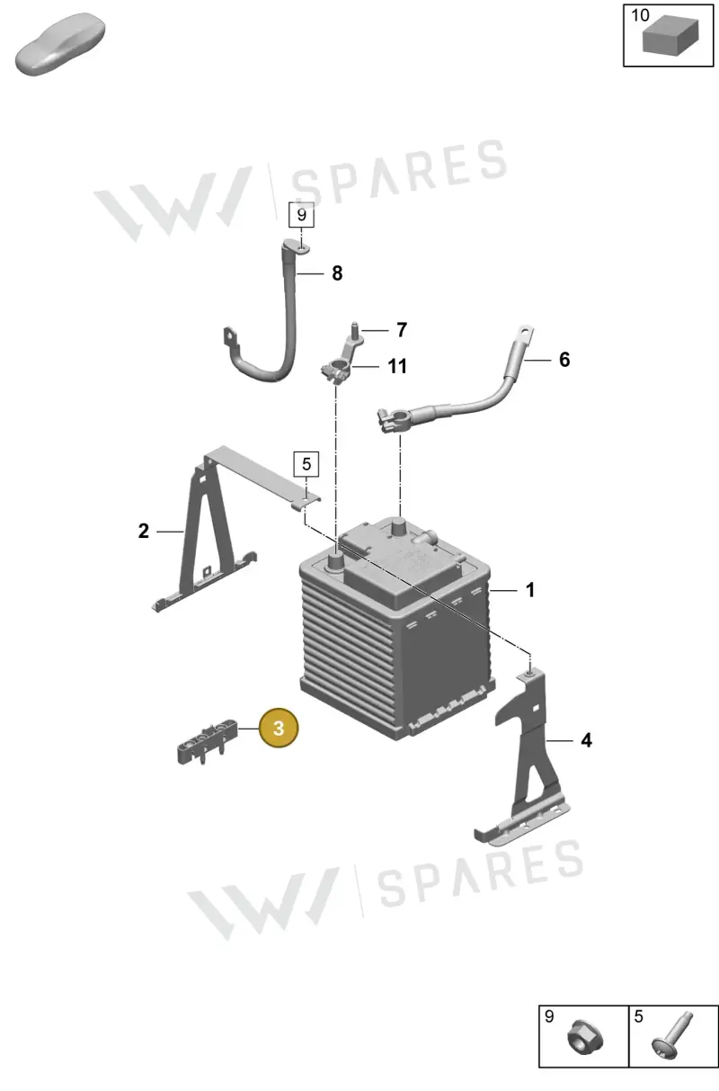 9JA915344 — Porsche Taycan Sport Turismo (2023-2025) diagram p64902300, position 3
