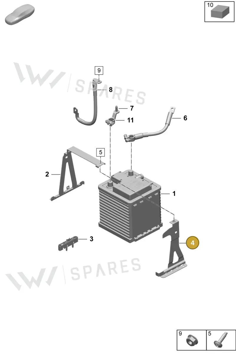 9JA915345C — Porsche Taycan Sport Turismo (2023-) diagram p64902300, position 4