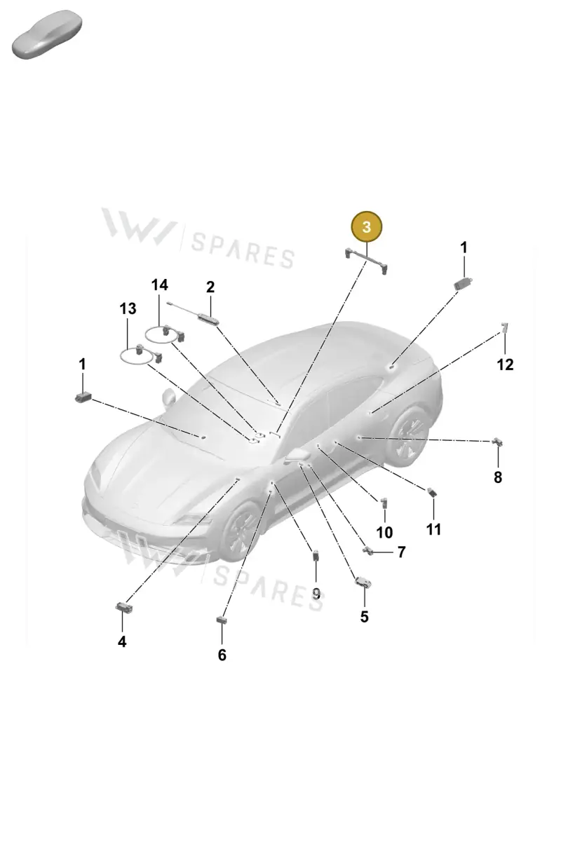 9JA947267 — Porsche Taycan Sport Turismo (2023-2025) diagram p64905200, position 3