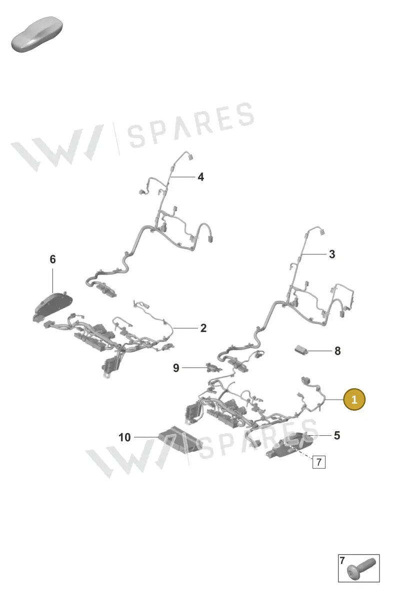 9JA971365AF — Porsche Taycan Sport Turismo (2023-2025) diagram p56817500, position 1