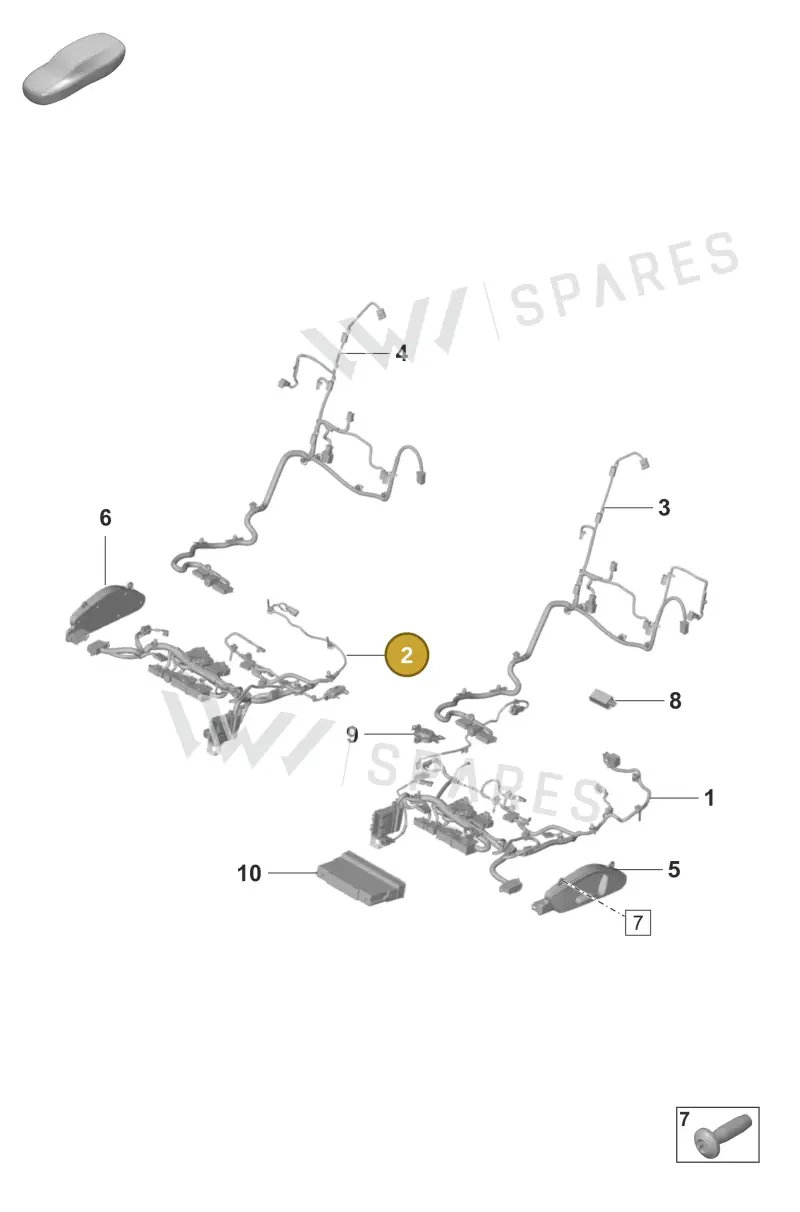 9JA971366AC — Porsche Taycan Sport Turismo (2023-2025) diagram p56817500, position 2