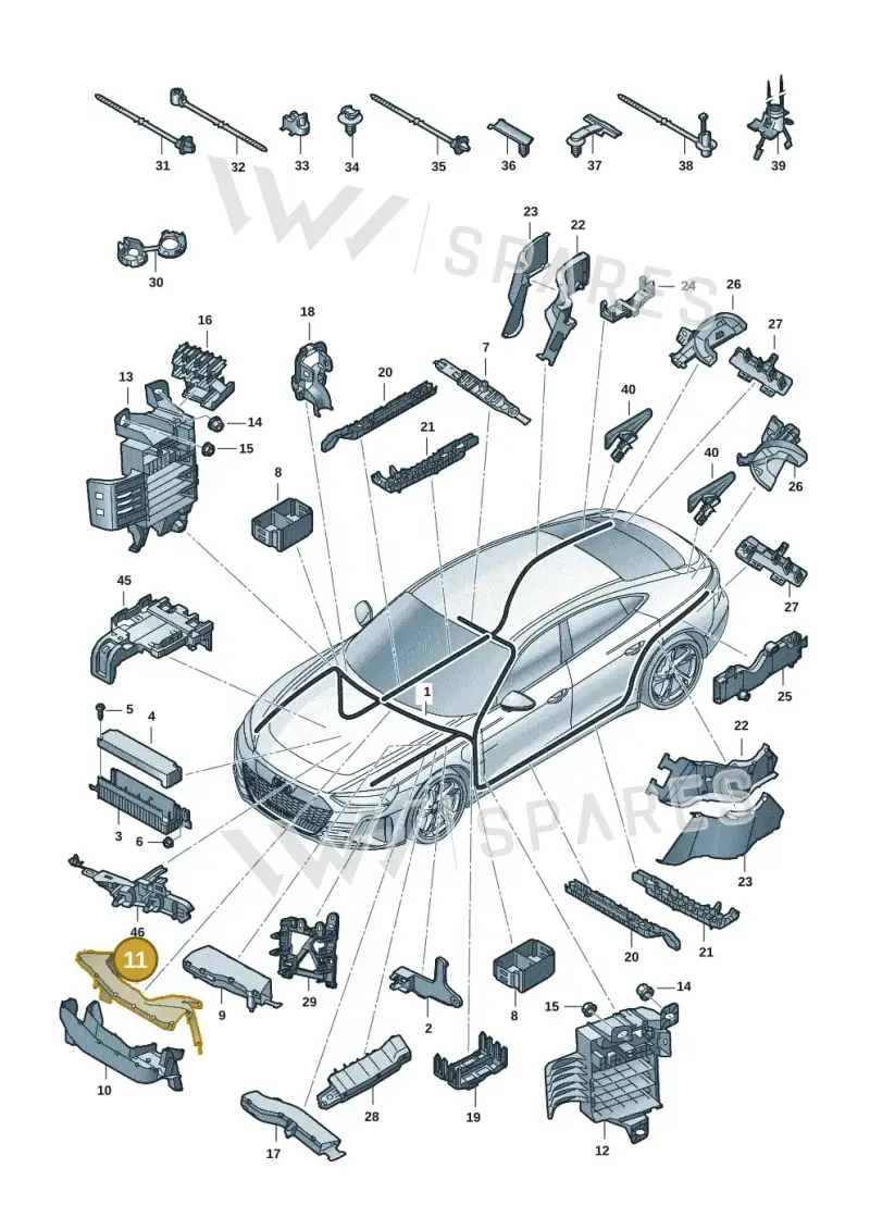 9JA971839A — Audi RS e-tron GT (2020-2025) diagram 4j1971800, position 11