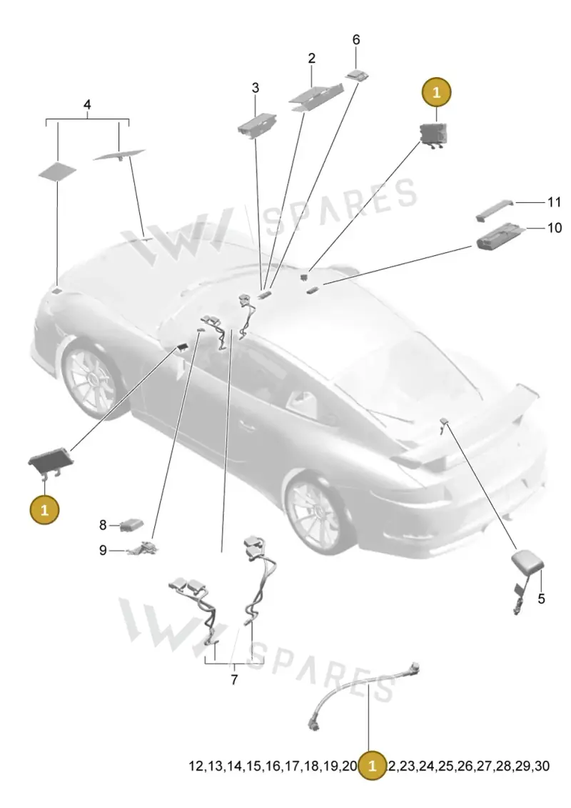 9P1035225B — Porsche 911 (2013-2020) diagram p41911004, position 1