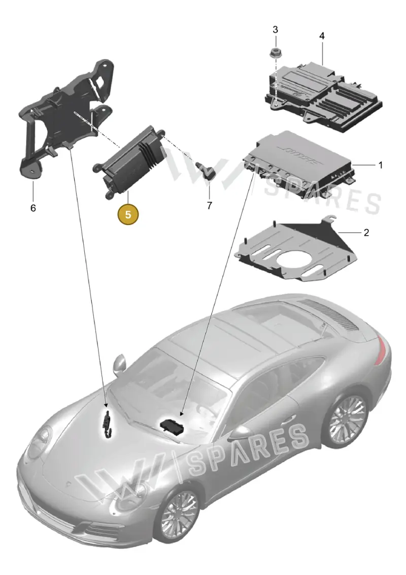 9P1035465A — Porsche 911 (2016-2019) diagram p47911010, position 5