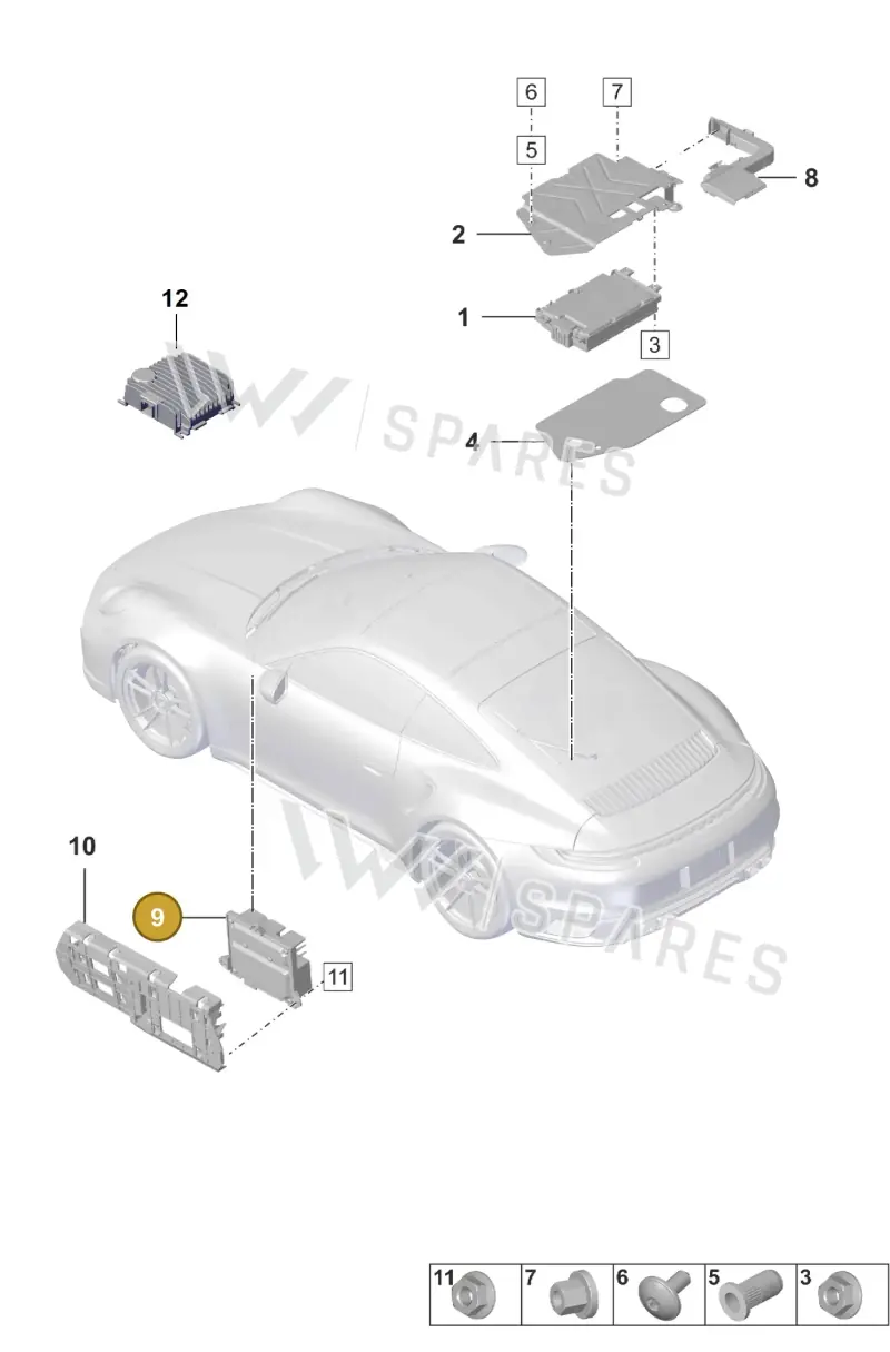 9P1035465A — Porsche 911 (2020-2022) diagram p57911100, position 9