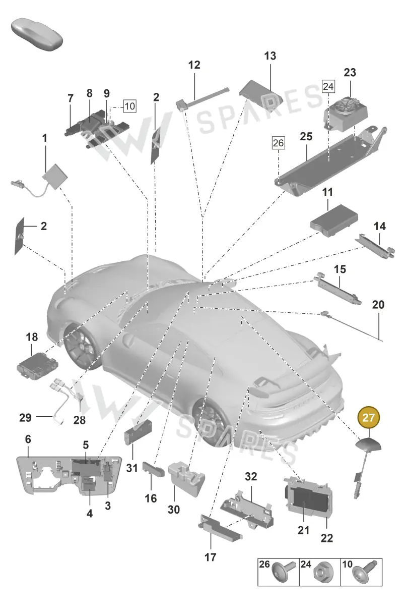 9P1035507B041 — Porsche 911 (2021-2022) diagram p59912000, position 27