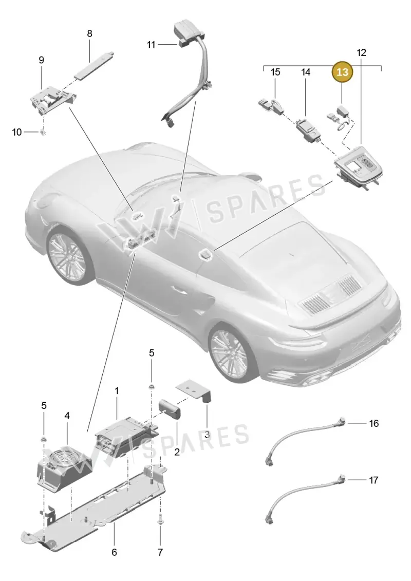9P1035712 — Porsche GT2 RS Clubsport (2013-2020) diagram p42911007, position 13