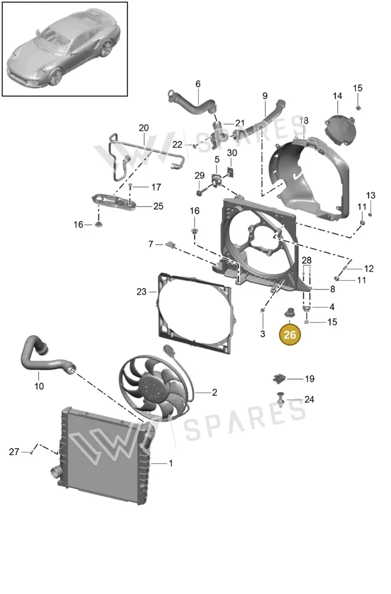 9P1121241 — Porsche GT2 RS Clubsport (2013-2020) diagram p42105015, position 26