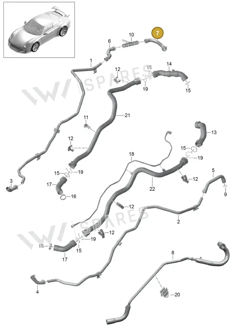 9P1121393 — Porsche 911 (2013-2020) diagram p41105005, position 7