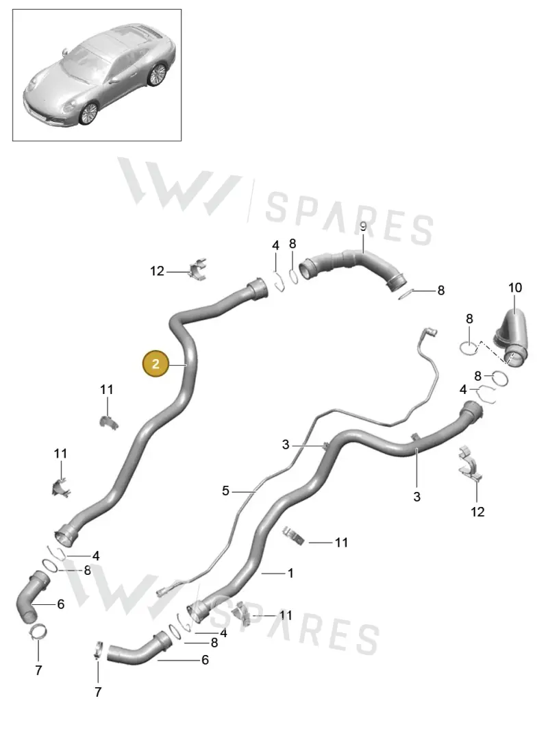 9P1121568 — Porsche 911 (2016-2019) diagram p47105007, position 2