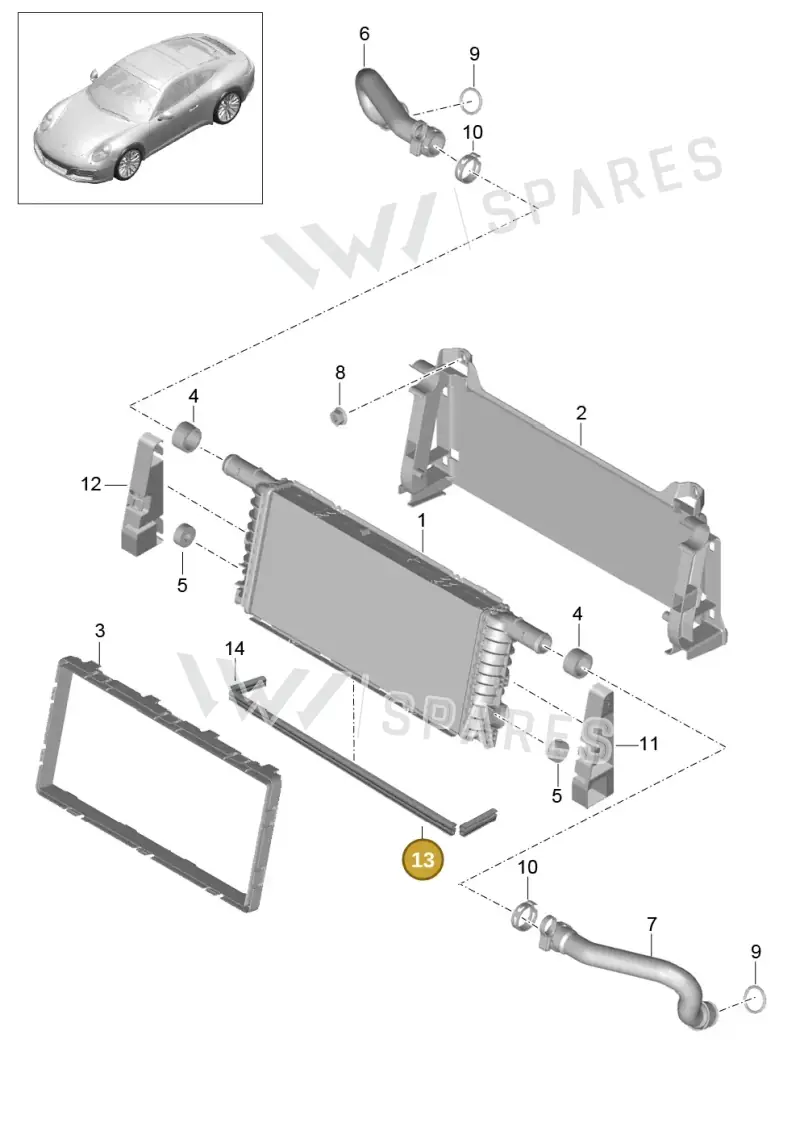 9P1121687 — Porsche 911 (2016-2019) diagram p47105017, position 13