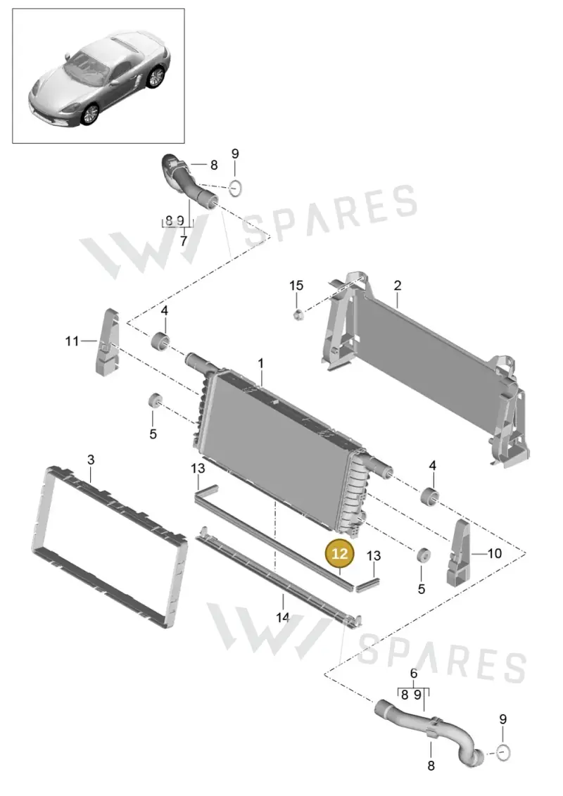 9P1121687 — Porsche Boxster (2016-2019) diagram p48105017, position 12