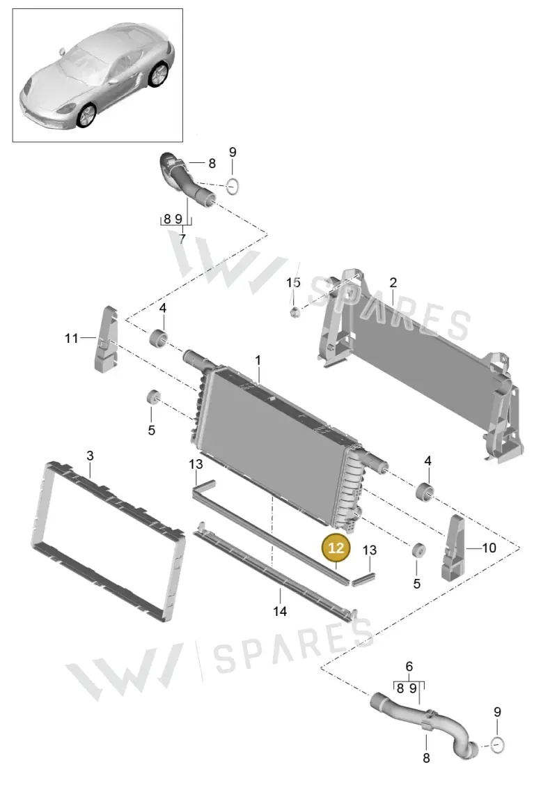 9P1121687 — Porsche Cayman (2016-2019) diagram p50105017, position 12
