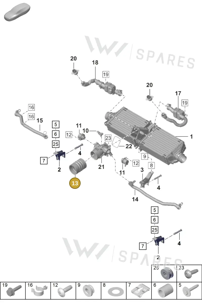 9P1129659A — Porsche 992 Carrera 4 GTS (2018-2024) diagram p53107200, position 13