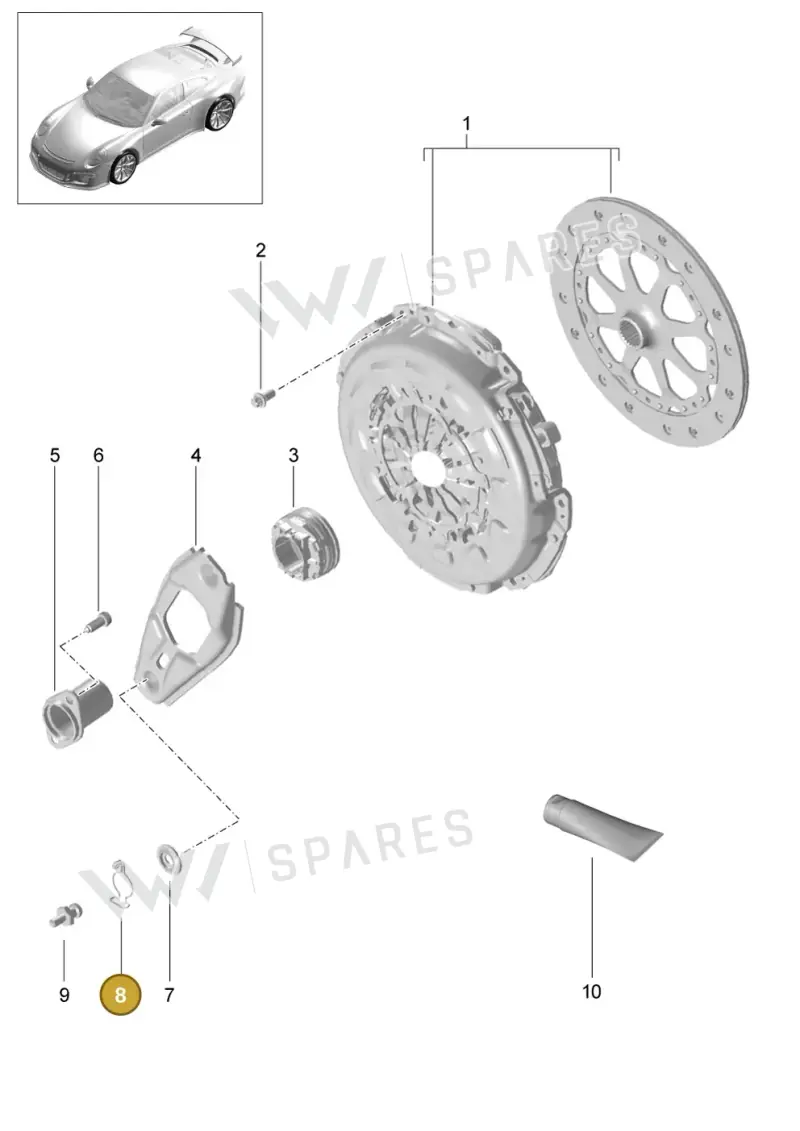 9P1141164 — Porsche 911 (2013-2020) diagram p41301000, position 8