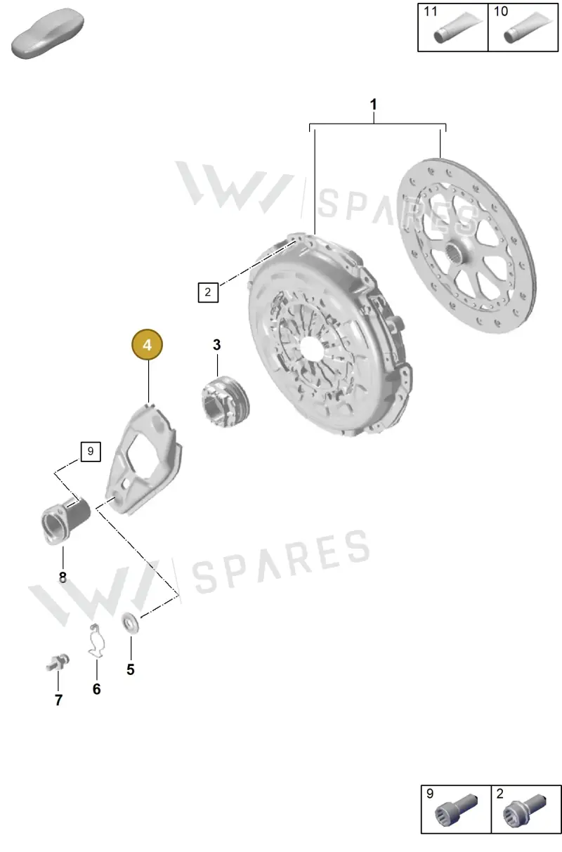 9P1141719 — Porsche 911 (2021-2022) diagram p59301200, position 4