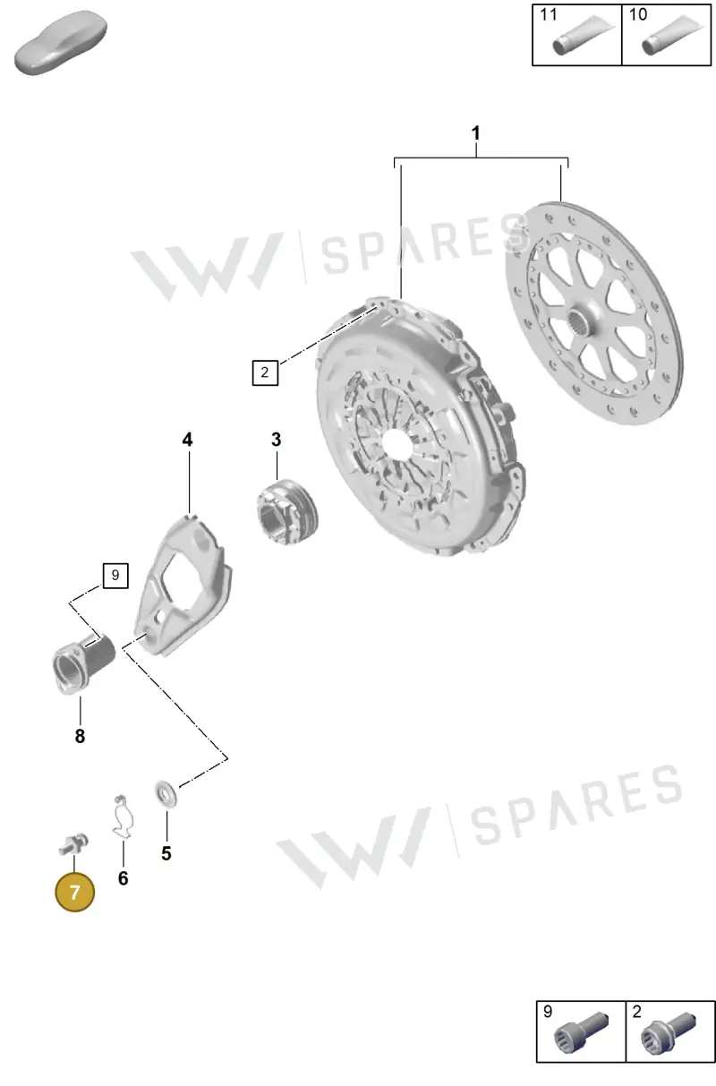 9P1141777 — Porsche 911 (2021-2022) diagram p59301200, position 7