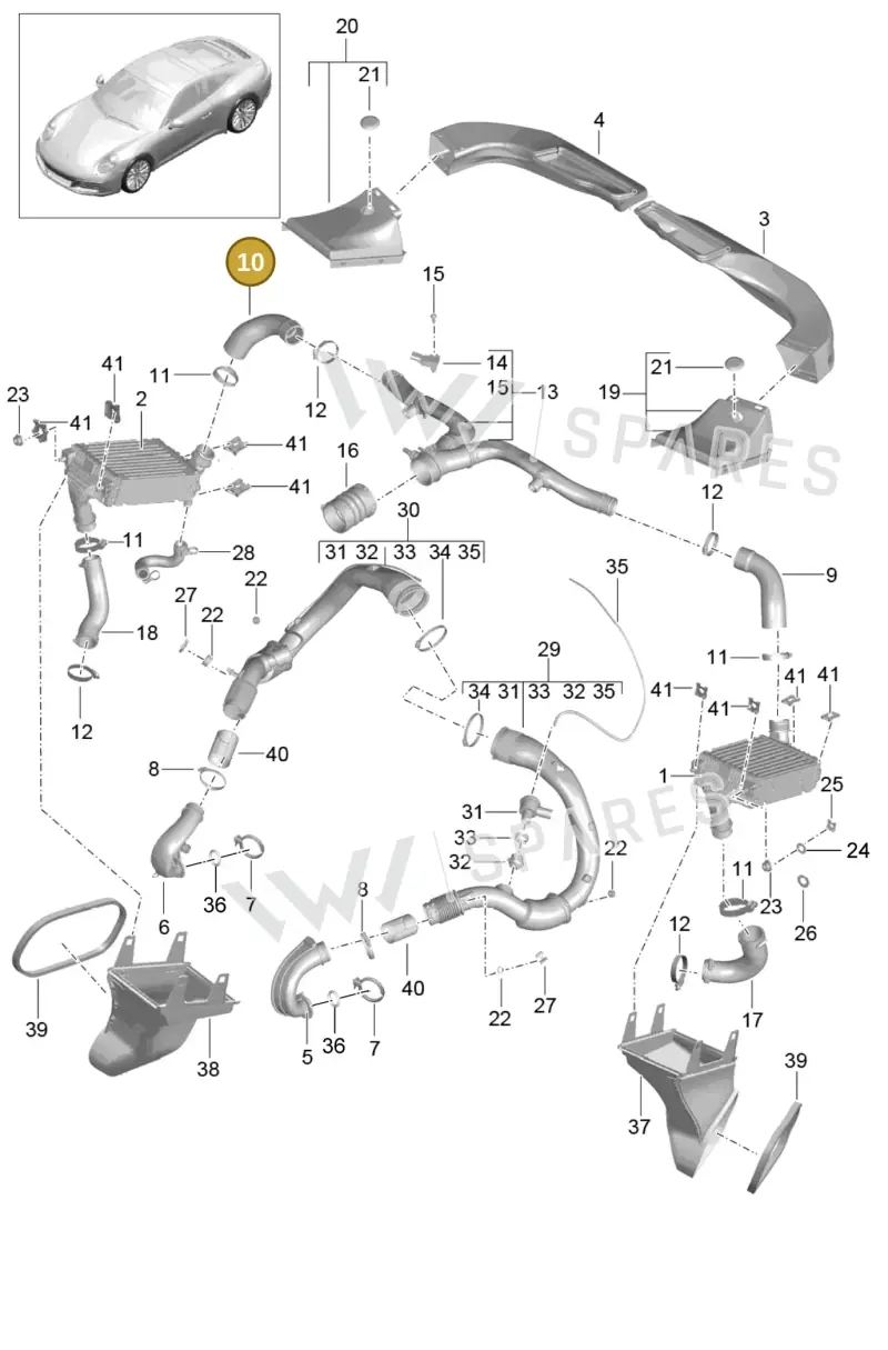 9P1145746 — Porsche 991 II Carrera 4 (2016-2019) diagram p47107020, position 10