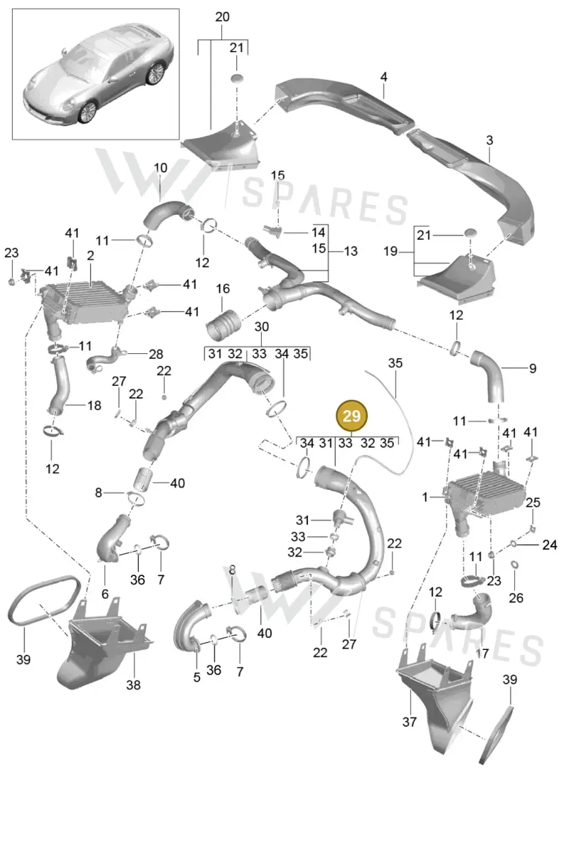 9P1145941B — Porsche 911 (2016-2019) diagram p47107020, position 29