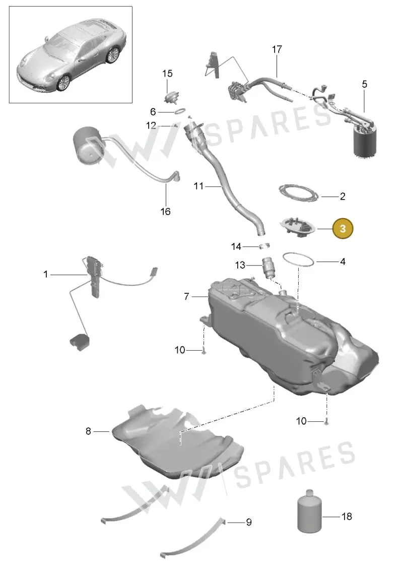 9P1201194 — Porsche GT2 RS Clubsport (2013-2020) diagram p42201000, position 3
