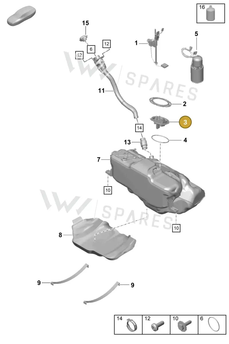 9P1201194 — Porsche Boxster Spyder (2019-) diagram p55201000, position 3