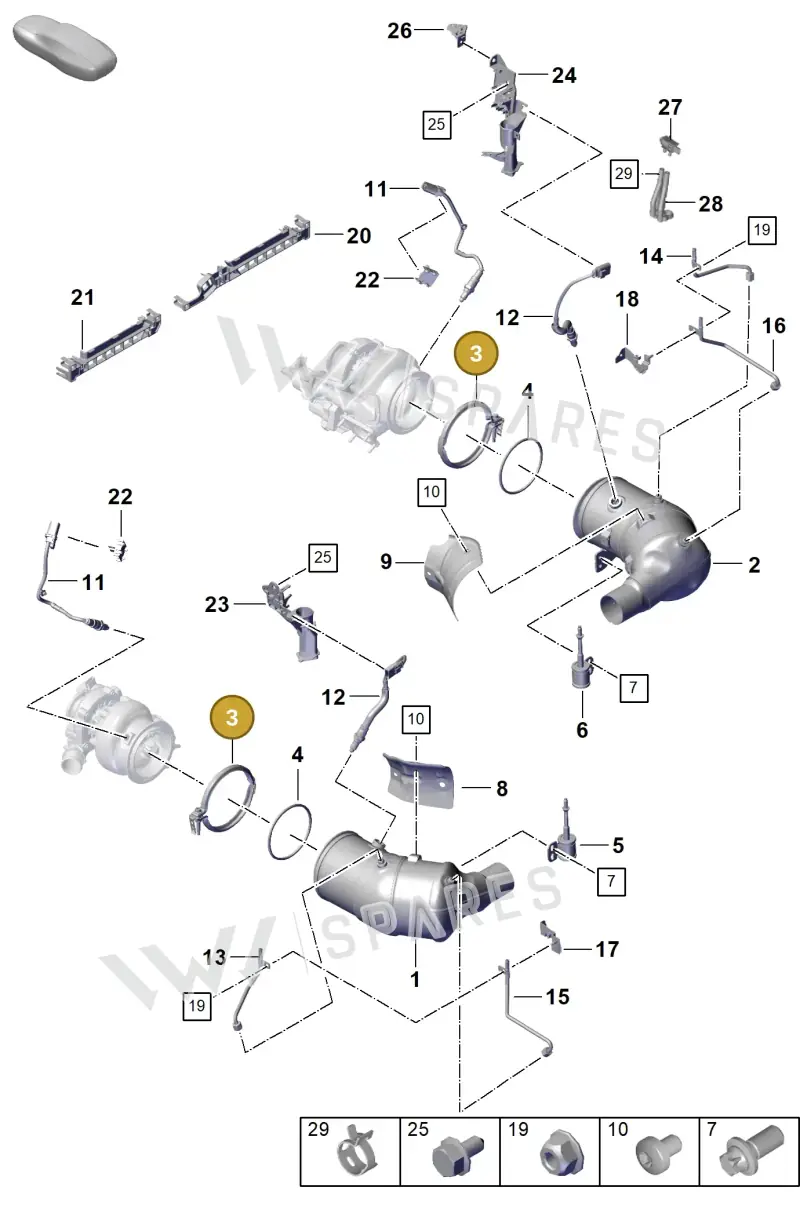 9P1253725A — Porsche 911 (2020-2022) diagram p57202200, position 3