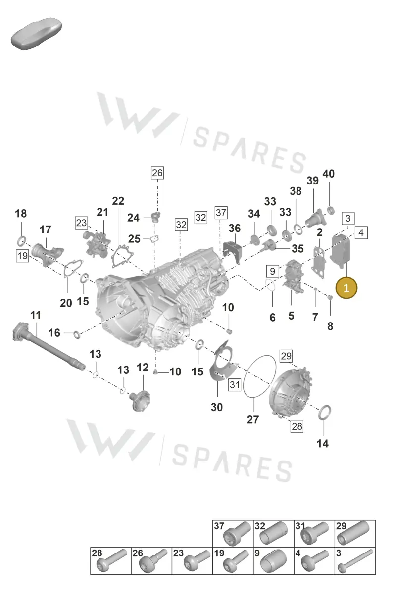 9P1300333 — Porsche 911 (2018-2024) diagram p53301100, position 1