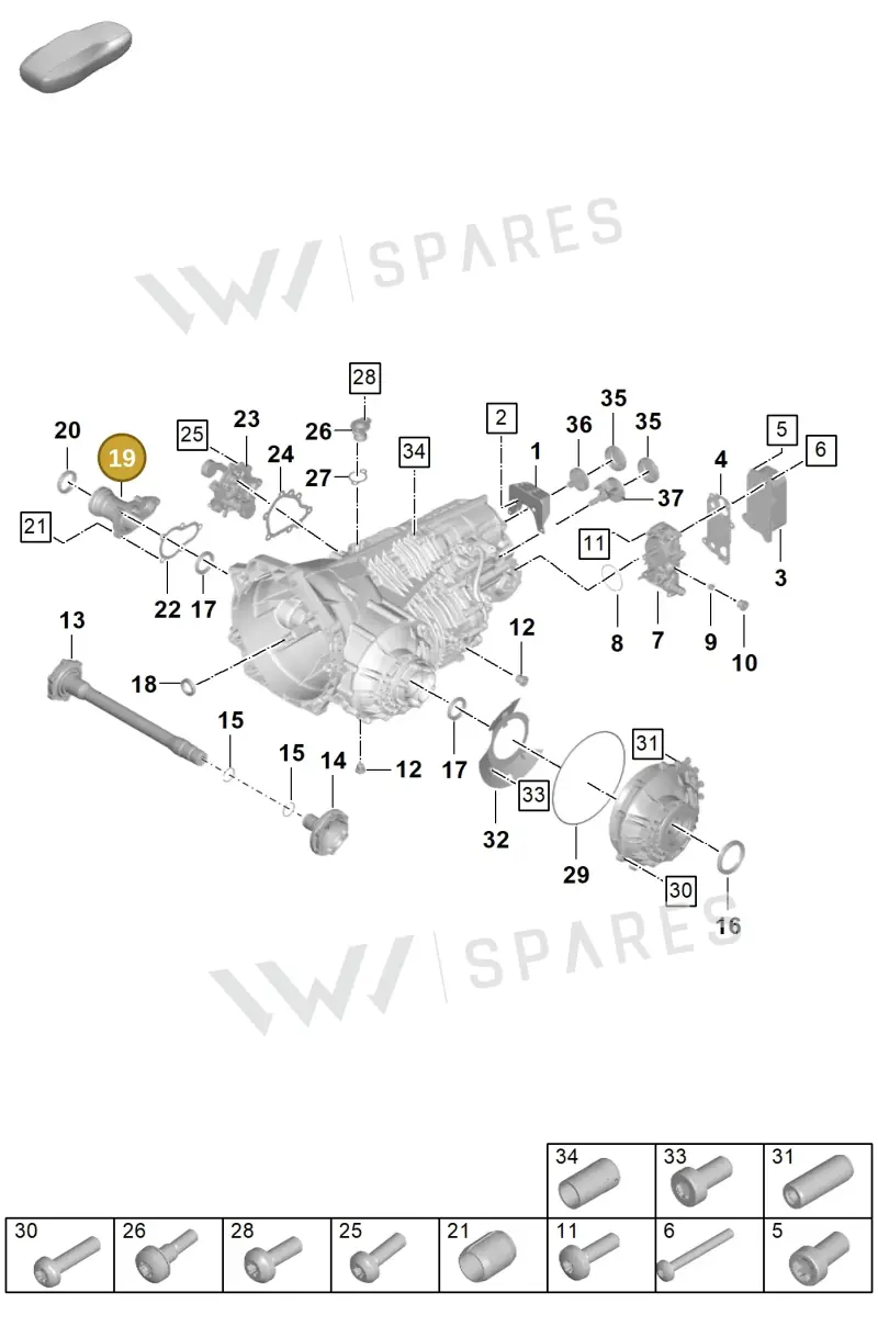 9P1301035 — Porsche GT3 RS (2021-) diagram p59301100, position 19