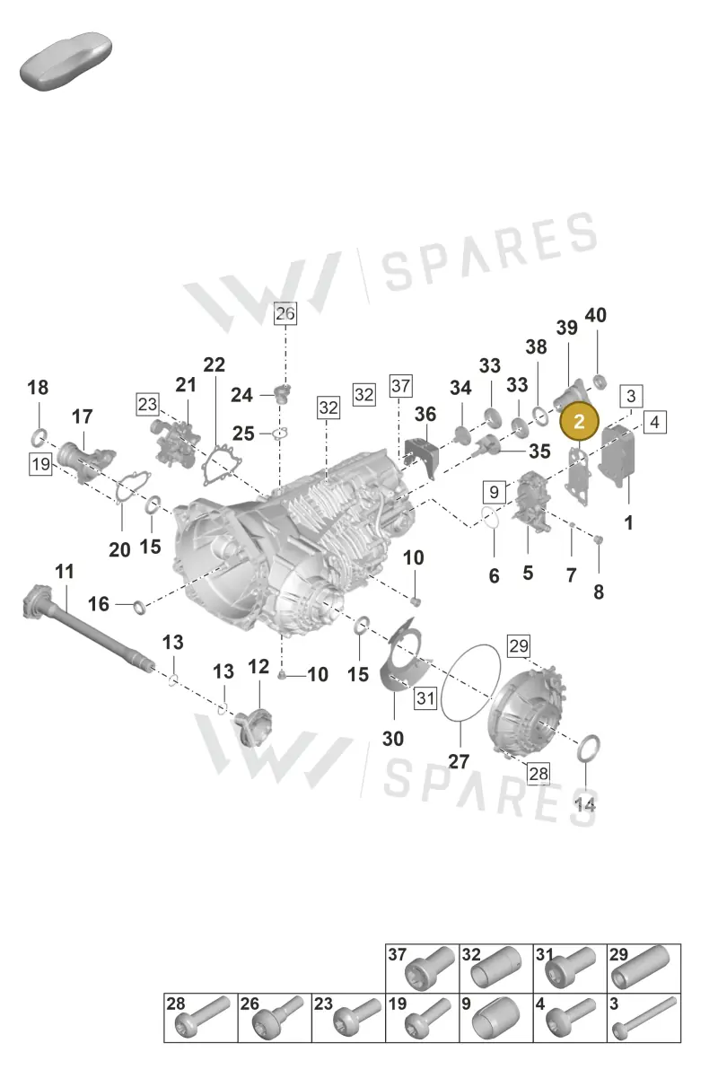9P1301131 — Porsche 911 (2018-2024) diagram p53301100, position 2