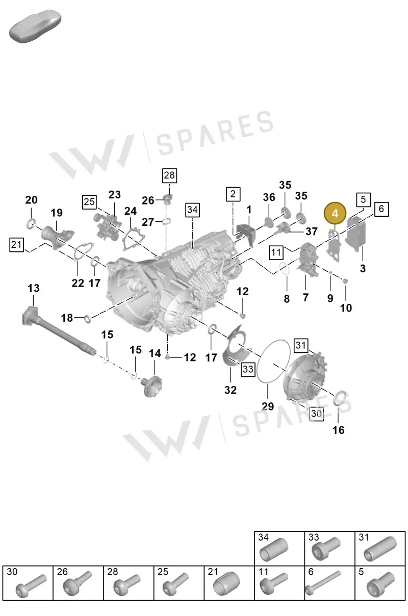 9P1301131 — Porsche 911 (2021-2022) diagram p59301100, position 4