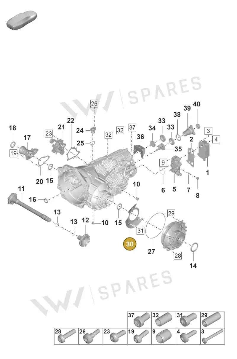 9P1301134 — Porsche 911 (2018-2024) diagram p53301100, position 30