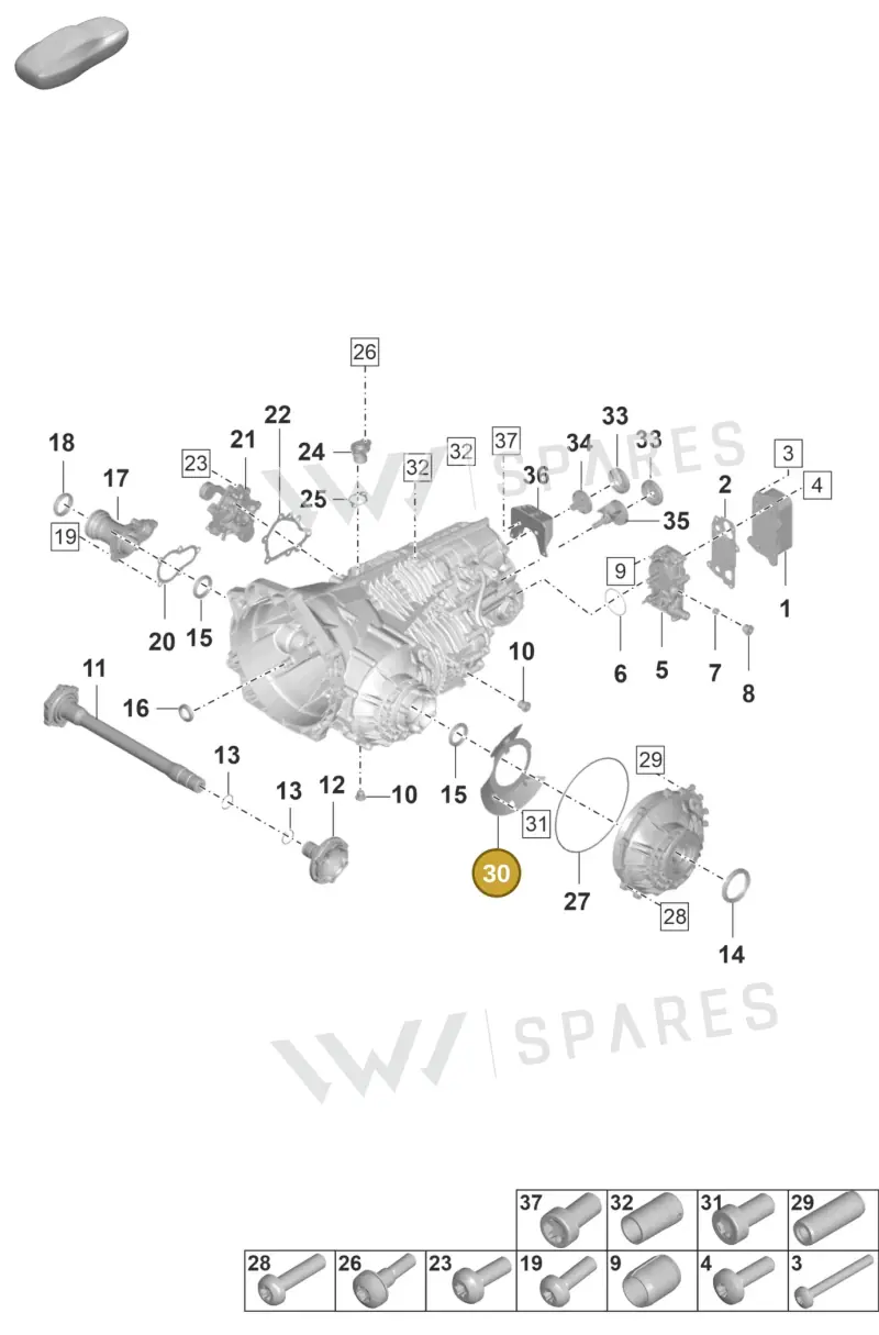 9P1301134 — Porsche 911 (2020-2022) diagram p57301100, position 30
